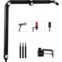 VOGREX AK48 Adjustable Mic Arm Stand with Desk Mount Boom in Black