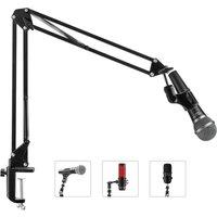 VOGREX AK65 Adjustable Mic Arm Stand with Desk Mount Boom in Black