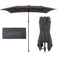 Havendro Grey Large Parasol Patio Umbrella Outdoor Garden Sunshade in Dark Grey