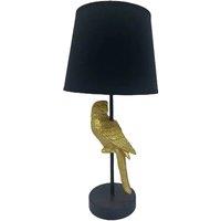 Havendro Parrot Table Lamp Modern Bird with Drum Black Shade