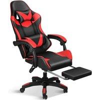 Havendro Red & Black Gaming Massage Chair Footrest Office Computer