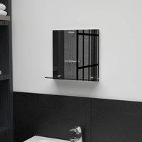 Berkfield Home Wall Mirror with Shelf 30x30 cm Tempered Glass in Silver