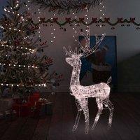 Berkfield Home Acrylic Reindeer Christmas Decoration 140 LEDs 120cm Warm White