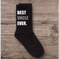 60 SECOND MAKEOVER Men's Best Uncle Ever V2 Black Calf Socks