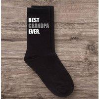 60 SECOND MAKEOVER Men's Best Grandpa Ever V2 Black Calf Socks