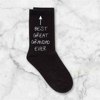 60 SECOND MAKEOVER Men's Best Great Grandad Ever Black Calf Socks
