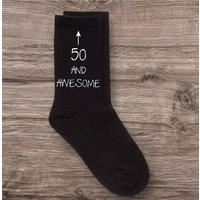 60 SECOND MAKEOVER Men's 50 & Awesome Black Calf Socks