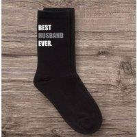 60 SECOND MAKEOVER Men's Best Husband Ever V2 Black Calf Socks