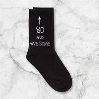 60 SECOND MAKEOVER Men's 80 & Awesome Black Calf Socks
