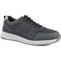 Pavers Men's Wide Fit Lace Up Shoes With Grip Sole in Black | Size: 11