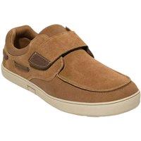 Atlas for Men Men's Split Leather Boat Style Moccasins in Camel | Size: 5.5