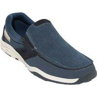Atlas for Men Men's Split Leather Boat Style Moccasins in Blue | Size: 7.5