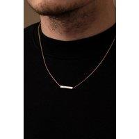 Outrage London Men's 18K Gold Horizontal Bar Pendant | Size: 22 inches