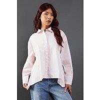 Warehouse Women's Poplin Open Tie Back Shirt in Pale Pink | Size: 8