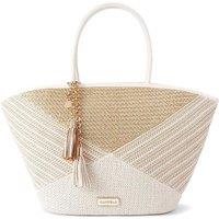 Carvela Women's 'Elena Stripe Basket' Bag in Cream