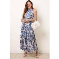 Blue Vanilla Women's Navy Sleeveless Slip On Turtleneck Maxi Dress | Size: S/M