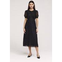 Finery London Women's Mela Lace Midi Dress in Black | Size: 18
