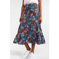 Hobbs London Women's Tilly High Waist Midi Skirt in Cerise | Size: 16