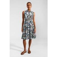 Hobbs London Women's Belinda Fit & Flare Knee-Length Dress in Black | Size: 16