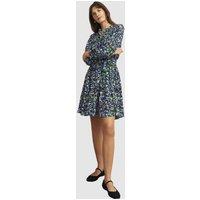 Hobbs London Women's Isadora Long Sleeve Printed Mini Dress in Navy | Size: 16