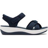 Clarks Women's Arla Daisy Navy Wedges in Blue | Size: 8-Standard Fit