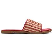 Clarks Women's Erisia Strap Pink Interest Flat Sandals, Sliders | Size: 4-Standard Fit