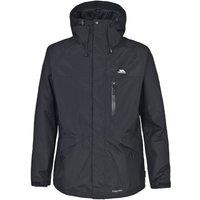 Trespass Men's Corvo Hooded Full Zip Waterproof Jacket Coat in Black | Size: Large