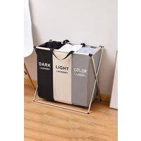 Living and Home Large Detachable Laundry Basket Dirty Clothes Organizers Bag Sorter Hamper with Aluminum Frame