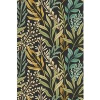 Hoopla Walls Verdant Leaves - Noir Mix 10m Wallpaper in Black