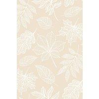 Hoopla Walls Leaf Silhouette - Soft Sand 10m Wallpaper in Natural