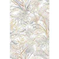 Hoopla Walls Tropical Canopy - Oyster & Chalk 10m Wallpaper in White