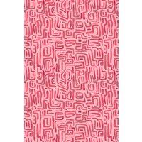 Hoopla Walls Maze Squiggle - Raspberry 10m Wallpaper
