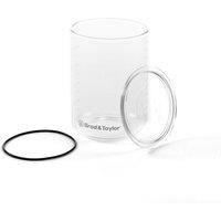 Brod & Taylor Sourdough Starter Jar, 1L Borosilicate Glass Jar with Marker & Scale in Clear