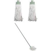 JVL String Mop with 2 Replacement Heads - Green