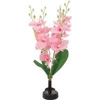 Gardenwize Solar Orchid Stake Light - 30 LED Garden Flower Light in Pink