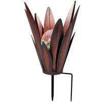 Gardenwize Solar Agave Stake Light - Colour Changing Desert Glow LED Garden Light in Brown