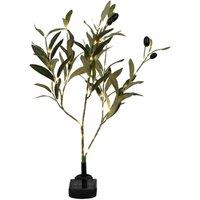 Gardenwize Solar Olive Tree Stake Light - Warm White LED Garden Light in Green