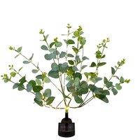 Gardenwize Solar Eucalyptus Tree Stake Light - Warm White LED Garden Light in Green