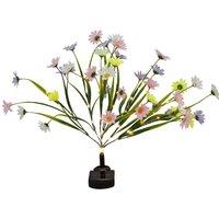 Gardenwize Solar Wild Chrysanthemum Stake Light - Warm White LED Garden Light