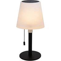Gardenwize Solar Table Lamp with USB Charging - Warm White LED Garden Light in Black