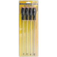 BARGAINS-GALORE Set Of 4 Long Reach Torx Screwdriver Magnetic Tips Strong Handle Grip in Black