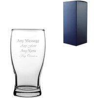 Uniqueful Personalised Engraved 580ml Tulip Pint Beer Glass Birthday Friend in Clear | Size: 20oz (550ml)