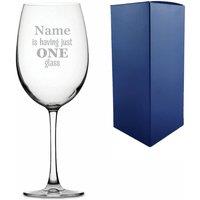 Uniqueful Personalised One Glass Design Name Engraved Giant Wine Glass in Clear | Size: 1 Pack
