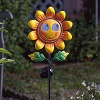 Marco Paul Solar Resin Solar Sunflower Garden Ornaments in Yellow | Size: 80 cm