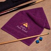 Duncan Stewart Personalised Pool Player Towel in Aubergine