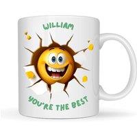 Aye Do Gifts Happy Face Breakout Mug Gift | Mum Dad Friend Gift in White