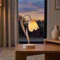 Hestia Floral LED Table Lamp - Cream in White
