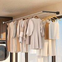Ventryn Metal Clothes Rack No Pole Sturdy for Small Spaces in Black