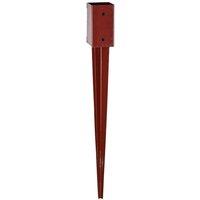 SPETLEK 750mm Fence Post Spike Holder 75mm Support Rust Resistant in Red