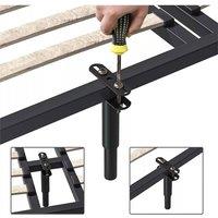 Nordara 2X Adjustable Heavy Duty Bed Center Frame Support Legs in Black